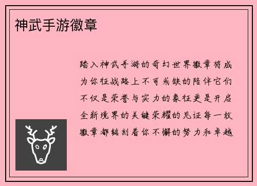 神武手游徽章
